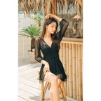 Mesh Low Cut Backless Swimsuit – Korean Beach Dress Biquinis 2025 - All Dresses - Swimwear - 23
