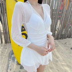 Mesh Low Cut Backless Swimsuit – Korean Beach Dress Biquinis 2025 - All Dresses - Swimwear - 15
