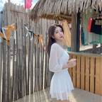 Mesh Low Cut Backless Swimsuit – Korean Beach Dress Biquinis 2025 - All Dresses - Swimwear - 9