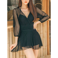 Mesh Low Cut Backless Swimsuit – Korean Beach Dress Biquinis 2025 - All Dresses - Swimwear - 25