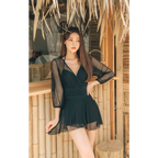 Mesh Low Cut Backless Swimsuit – Korean Beach Dress Biquinis 2025 - All Dresses - Swimwear - 20