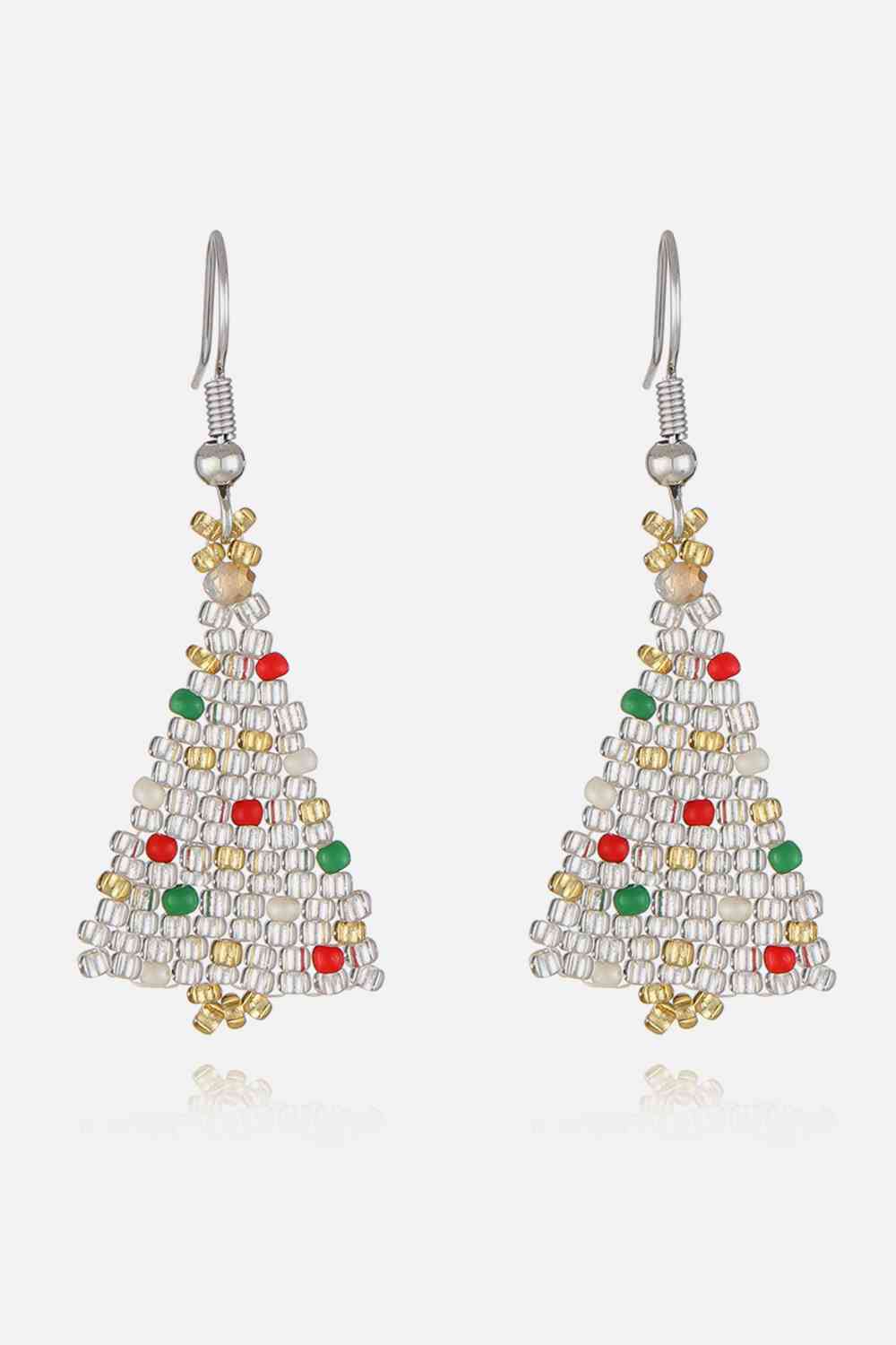 Beaded Christmas Tree Earrings - White / One Size - Women’s Jewelry - Earrings - 5 - 2024