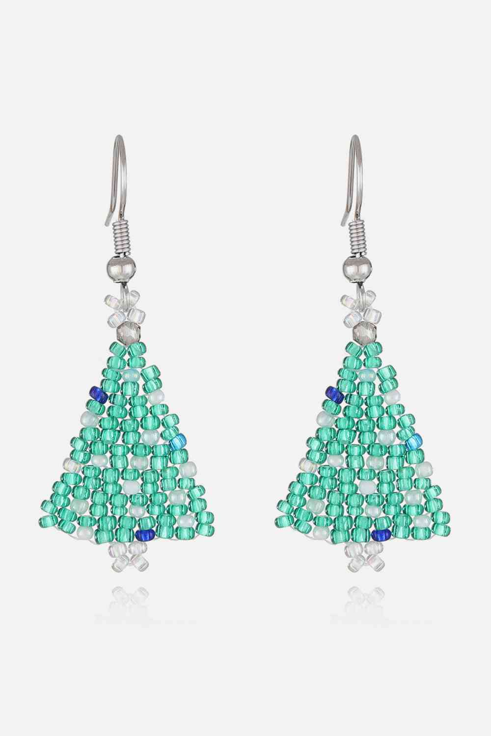 Beaded Christmas Tree Earrings - Teal / One Size - Women’s Jewelry - Earrings - 8 - 2024