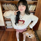 Kawaii Bear Appliqué Sweater - Sweaters - Sweaters - 6