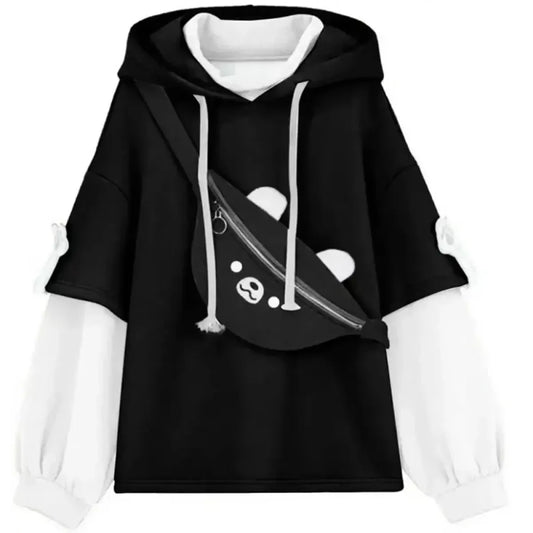 Harajuku Bear Bag Hoodie – Y2K Layered Pullover - Hoodies & Sweatshirts - Hoodie - 5