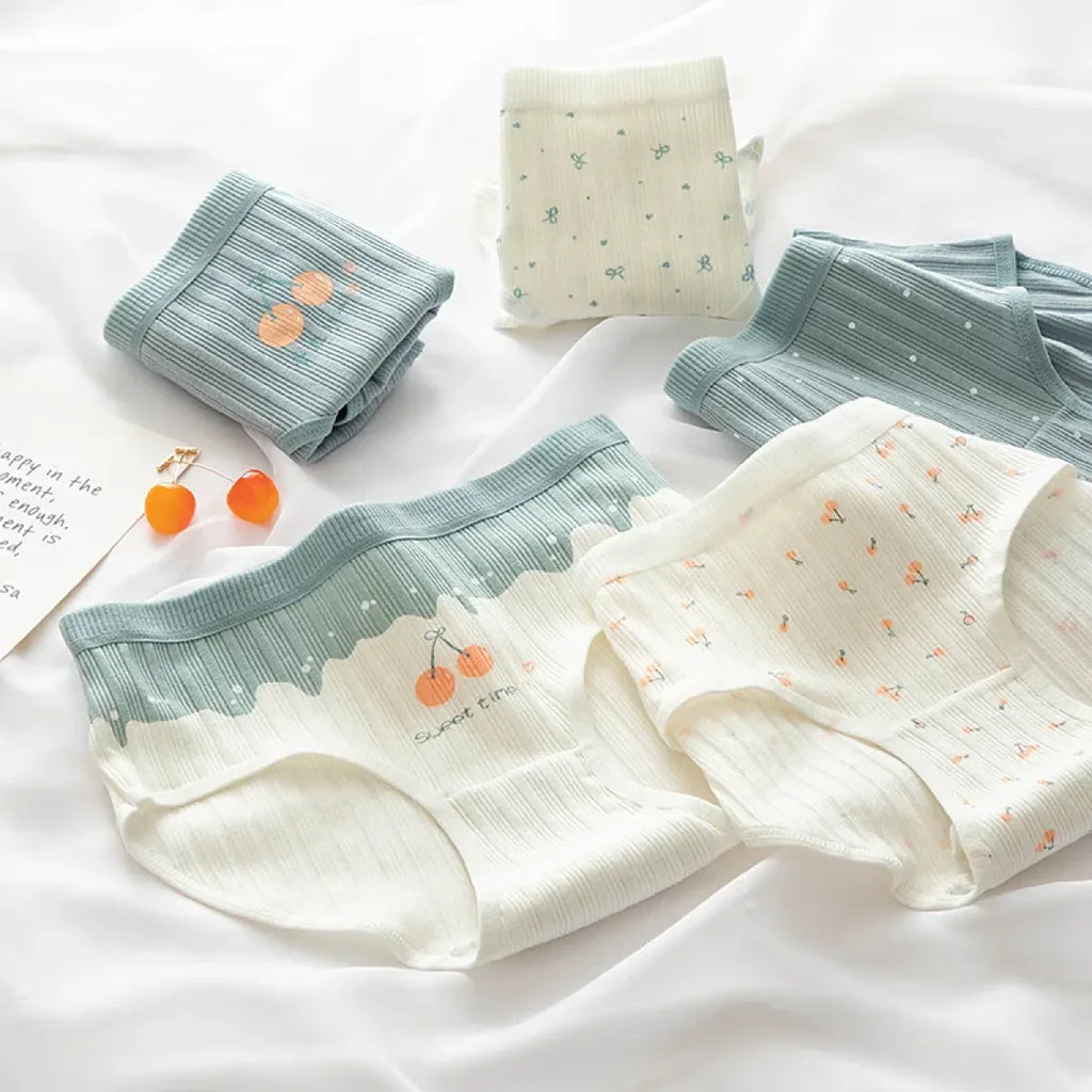 Cute Cartoon Bear Cotton Panties - Mid Waist Sexy Lingerie Set - Women’s Clothing & Accessories - 21