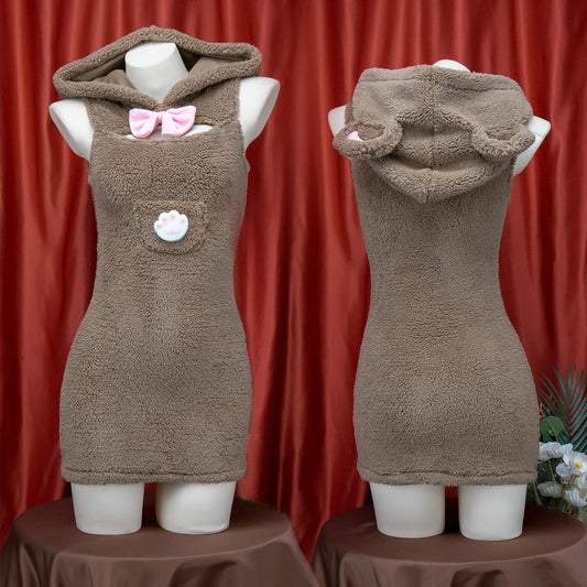 Kawaii Little Bear Plush Cosplay Costume - Brown / One Size - Sexy Lingerie - Costumes - 1 - 2024