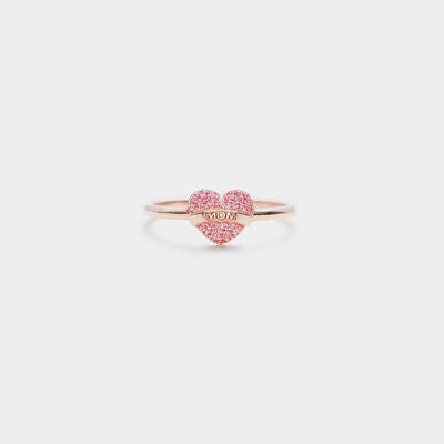 MOM Heart Shape 925 Sterling Silver Engraved Ring - Rose Gold / 6 - Beauty & Health - Rings - 1 - 2024