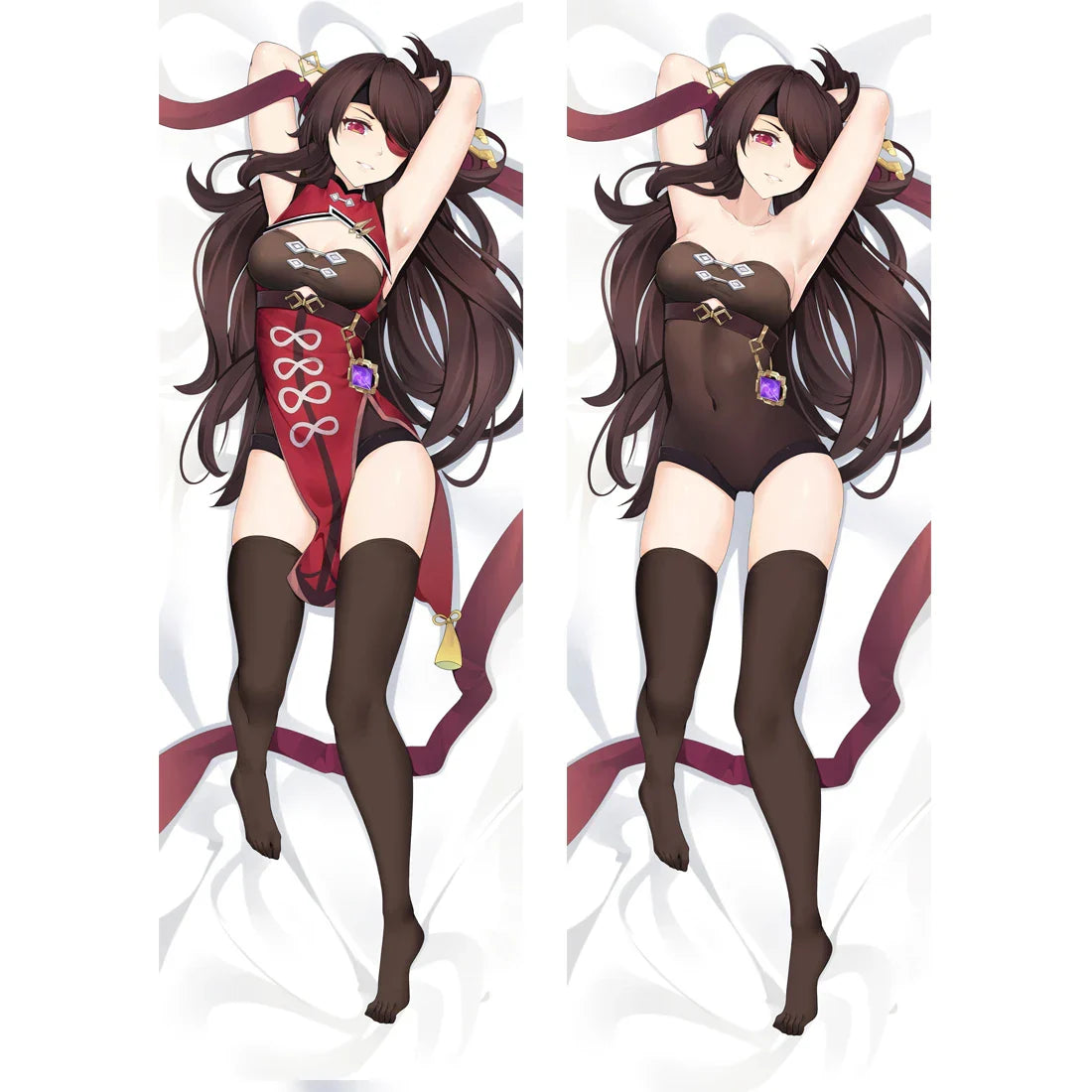 Beidou Genshin Impact Dakimakura - Black / 40x120cm Peach Skin - Dakimakura - Clothing - 1 - 2024