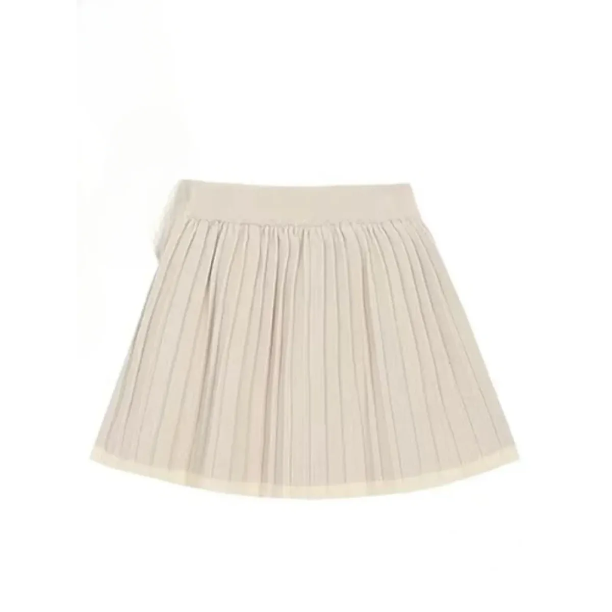 Beige Knit Two-Piece Set – Collared Cardigan & Pleated Skirt - Best Sellers - Long - Other - Sets - 3