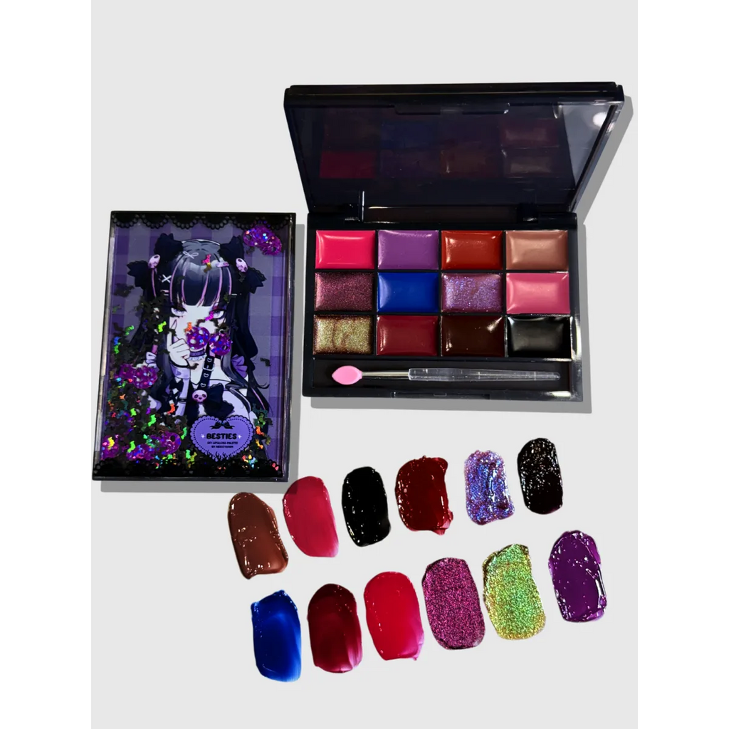 Bestie Lipgloss Palette with Silicone Brush - Harajuku Style - Cosmetics - 6