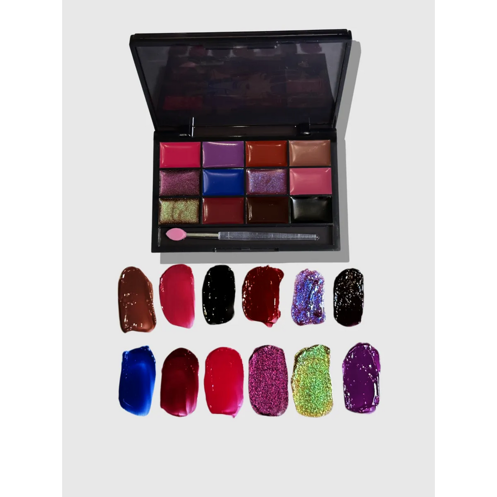 Bestie Lipgloss Palette with Silicone Brush - Harajuku Style - Cosmetics - 8