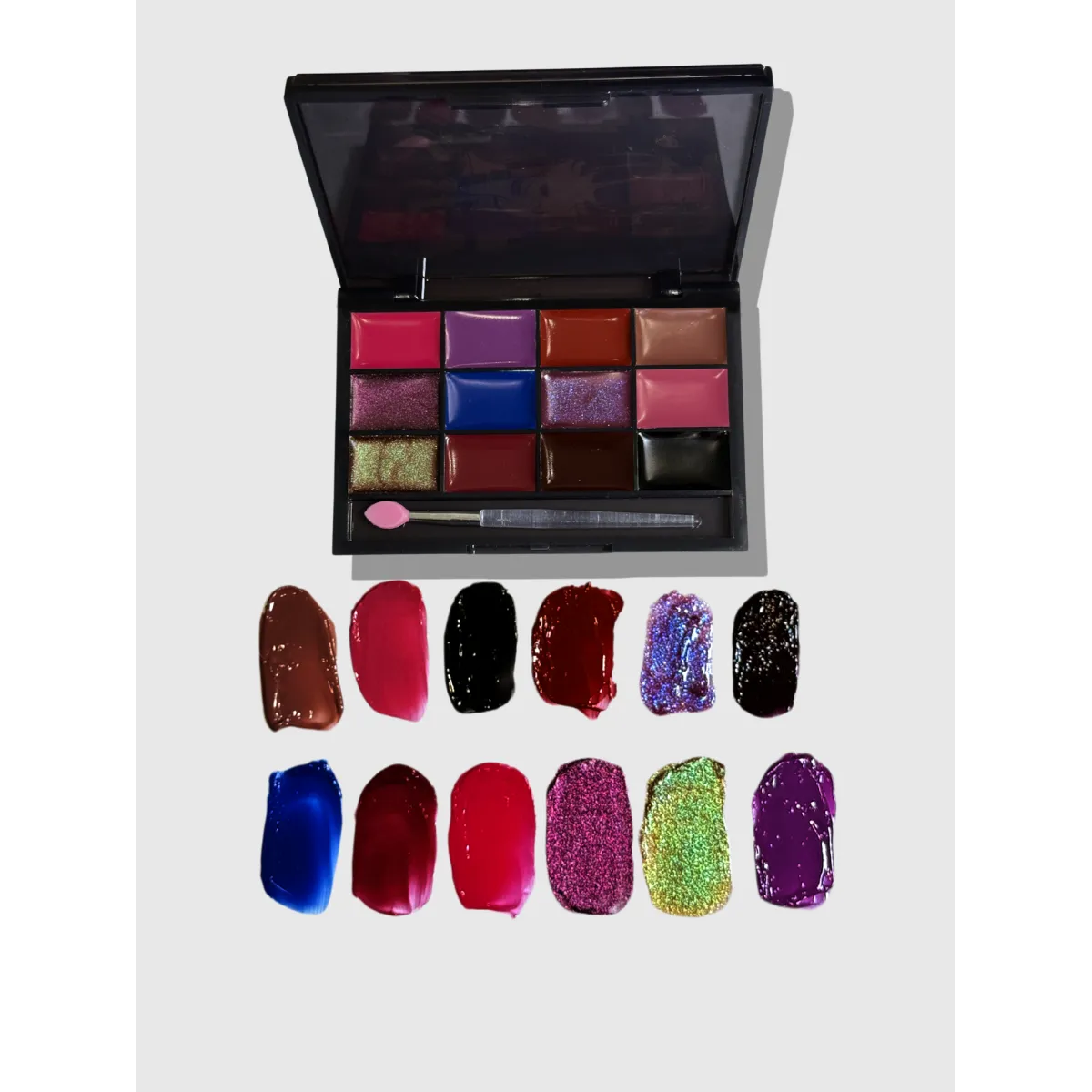 Bestie Lipgloss Palette with Silicone Brush - Harajuku Style - Cosmetics - 8