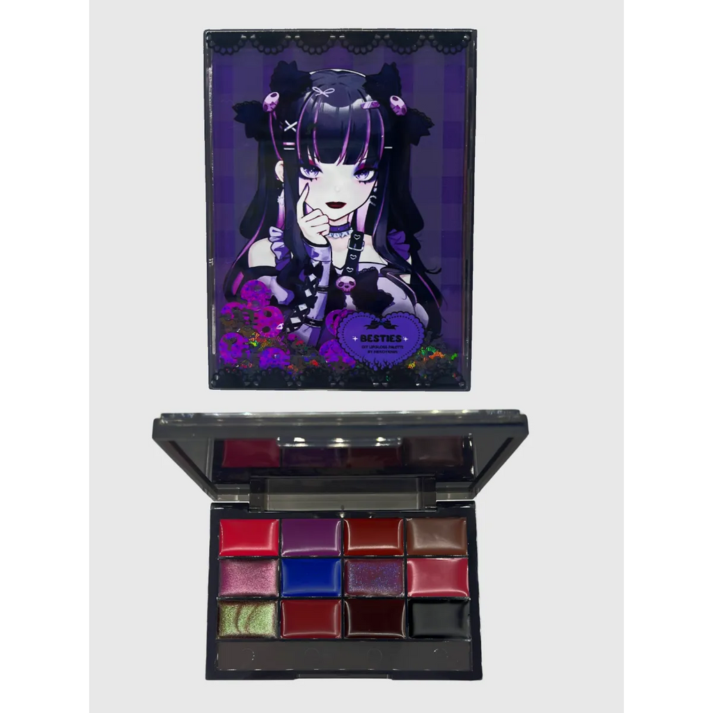 Bestie Lipgloss Palette with Silicone Brush - Harajuku Style - Cosmetics - 4