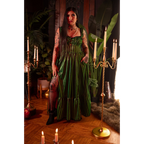 Cosette Maxi Dress in Horror Green Stripe - All Dresses - Maxi Dress - 2