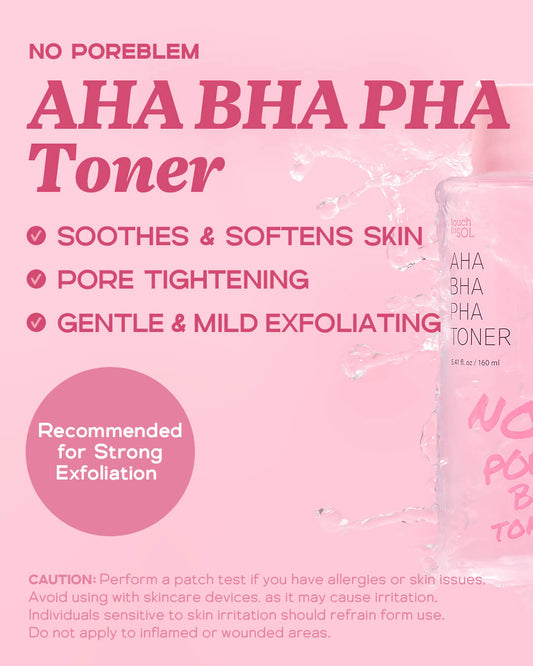 No Poreblem AHA BHA PHA Exfoliator Toner