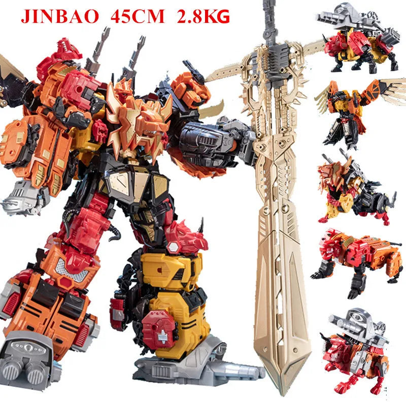 Jinbao 5-in-1 Big Transformation Predaking Anime Robot Action Figure - JINBAO 5 IN 1 - Anime - Action & Toy Figures - 8