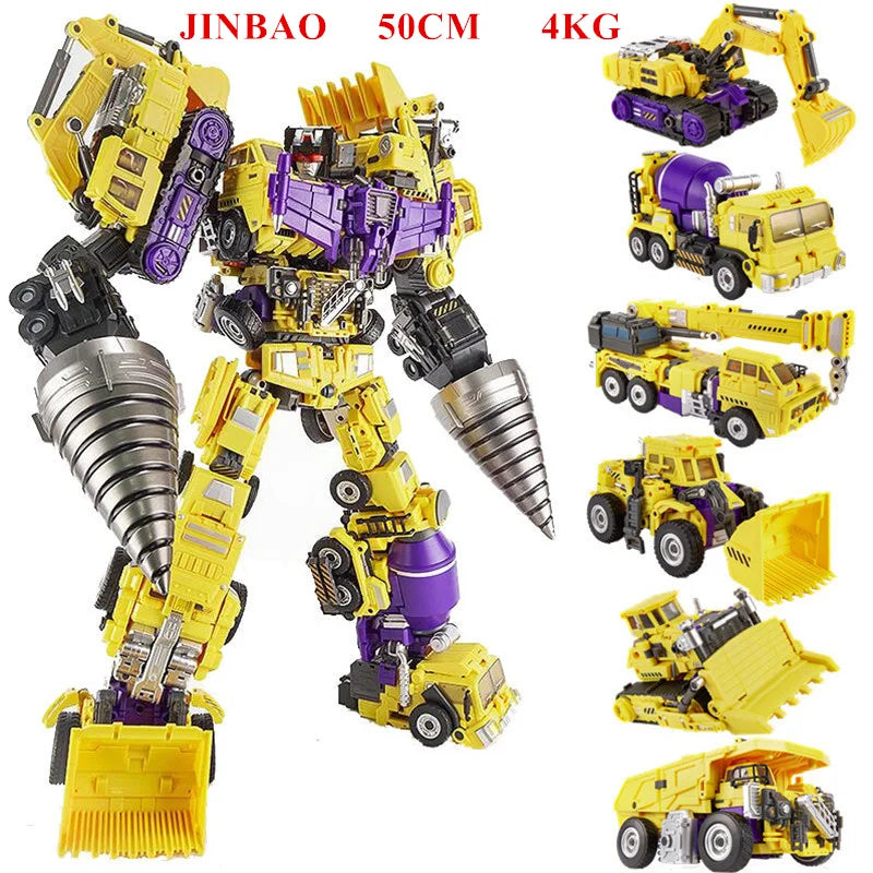 Jinbao 5-in-1 Big Transformation Predaking Anime Robot Action Figure - JINBAO Yellow 6 in 1 1 - Anime - Action & Toy