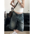 High Waist Korean Denim Biker Shorts - Shorts - Shorts - 1