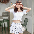 Bikini Set – Ruffled Off Shoulder High Waist Skirt - Bottoms - Swimwear - 16