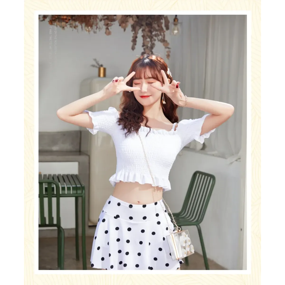 Bikini Set – Ruffled Off Shoulder High Waist Skirt - Bottoms - Swimwear - 11