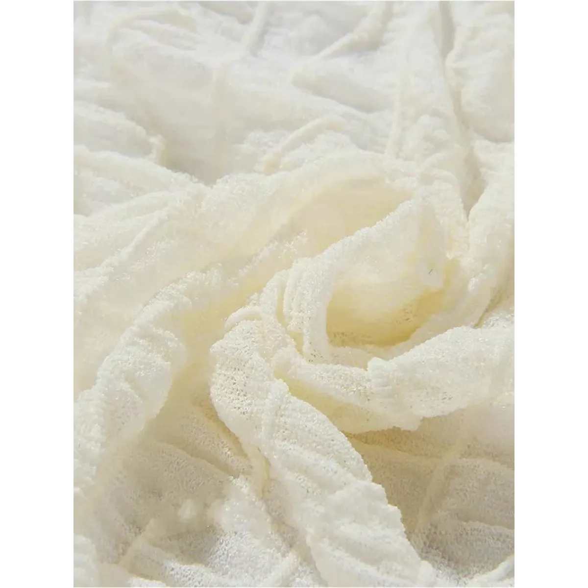 Ruffle Bikini Set – Sheer Short Sleeve Cover-Up with Skirt - Bottoms - Swimwear - 14