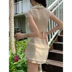 Ruffle Bikini Set – Sheer Short Sleeve Cover-Up with Skirt - Bottoms - Swimwear - 15