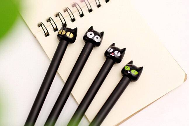 4X Cute Black Cat Gel Pens - Stationary & More - Clothing - 11 - 2024