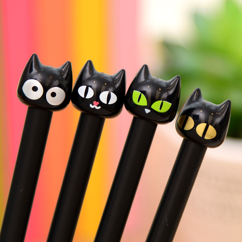 4X Cute Black Cat Gel Pens - Stationary & More - Clothing - 3 - 2024