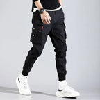 Black Harajuku Men’s Pants with Pockets - Bottoms - 1