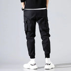 Black Harajuku Men’s Pants with Pockets - Bottoms - 4