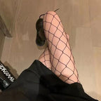Black Lolita Fishnet Body High Socks - Socks & Hosiery - 11