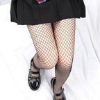 Black Lolita Fishnet Body High Socks - Socks & Hosiery - 16