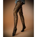 Black Lolita Fishnet Body High Socks - Socks & Hosiery - 18