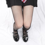 Black Lolita Fishnet Body High Socks - Socks & Hosiery - 2