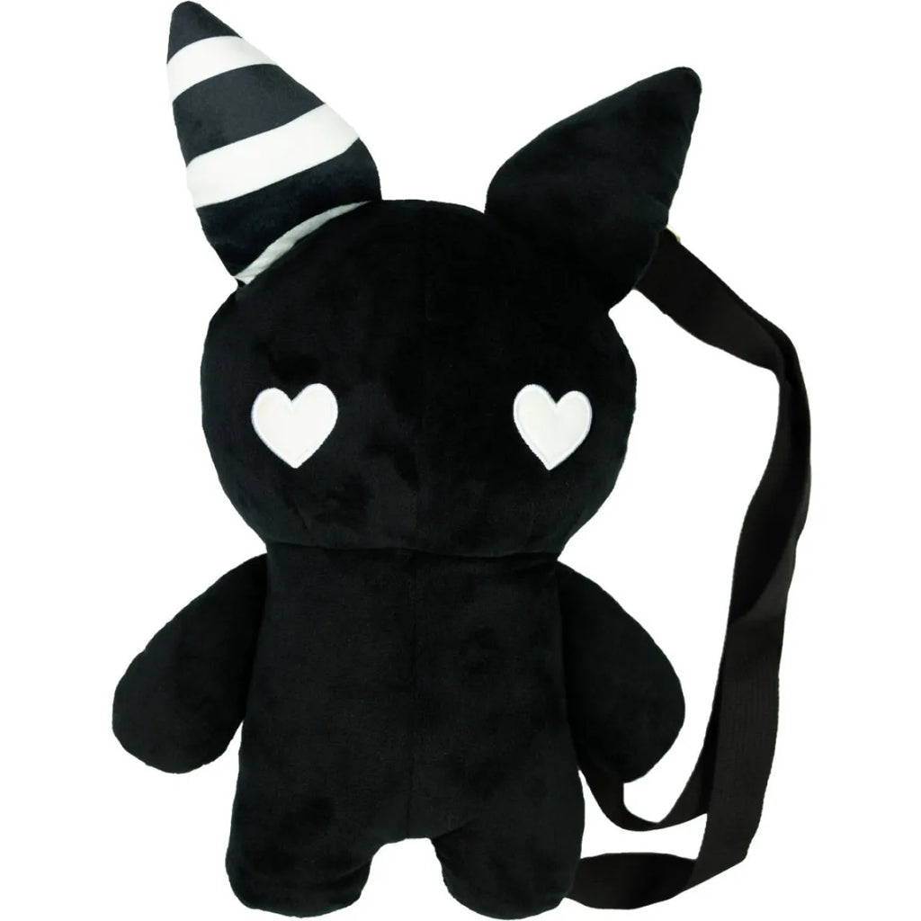 Rabbit Plush Backpack – Black (14”) - Women Bags & Wallets - Stuffed Animals - 1