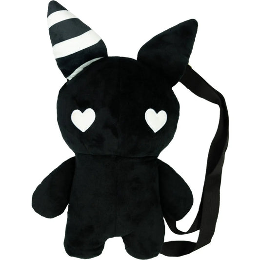 Rabbit Plush Backpack – Black (14”) - Women Bags & Wallets - Stuffed Animals - 1