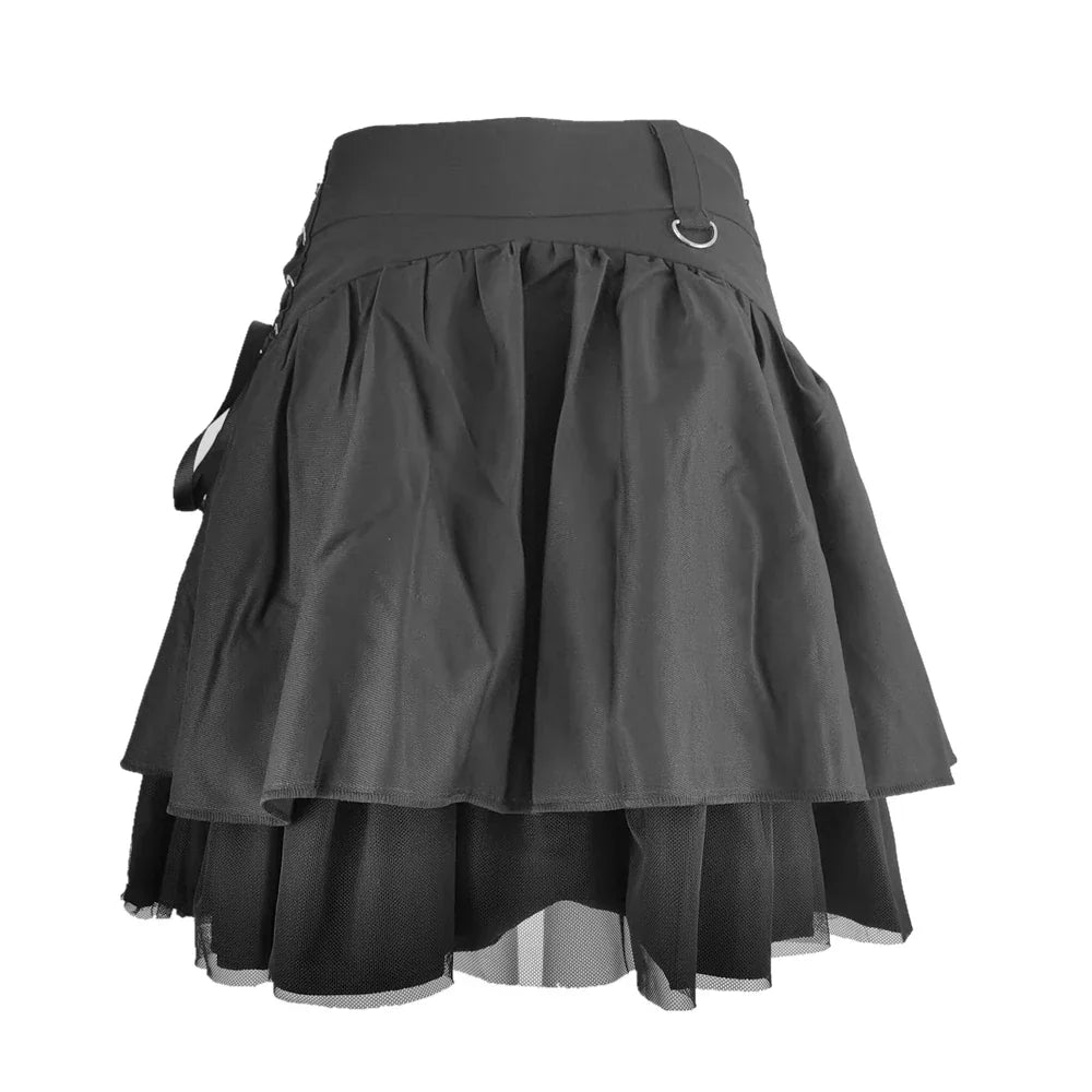 Black Retro Kawaii Skirt – Sweet Korean Streetwear Mini Skirt - Bottoms - Dance Dresses Skirts & Costumes - 5 - 2024