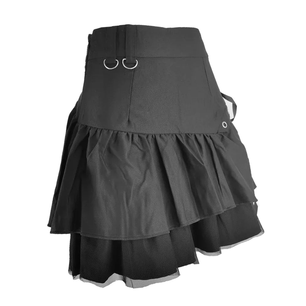 Black Retro Kawaii Skirt – Sweet Korean Streetwear Mini Skirt - Bottoms - Dance Dresses Skirts & Costumes - 6 - 2024