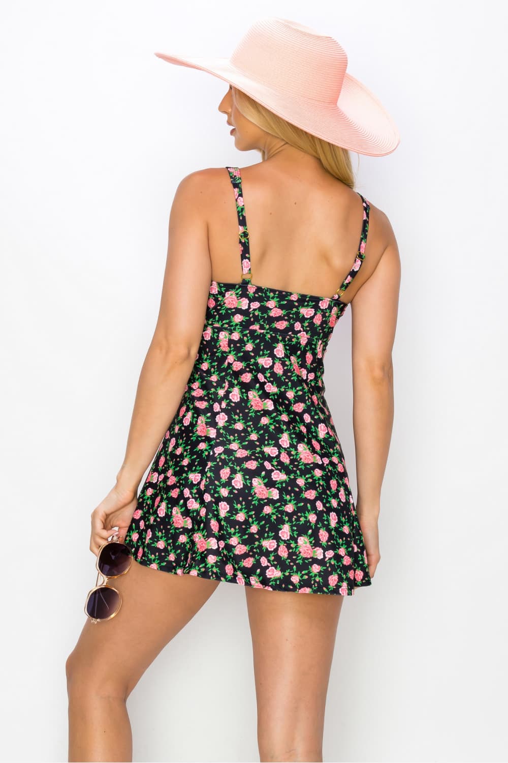 Full Size Clear Waters Swim Dress in Black Roses - All Dresses - Swimwear - 13 - 2024