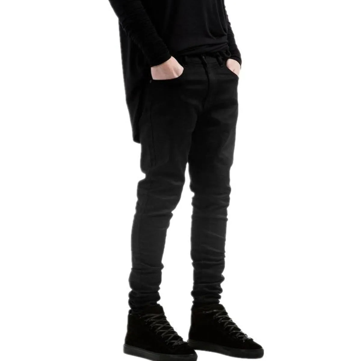 Fashion Black Skinny Trousers - Bottoms - 4