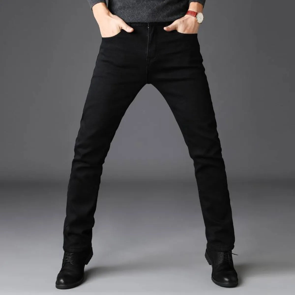 Men’s Black Straight Pants - Bottoms - 11