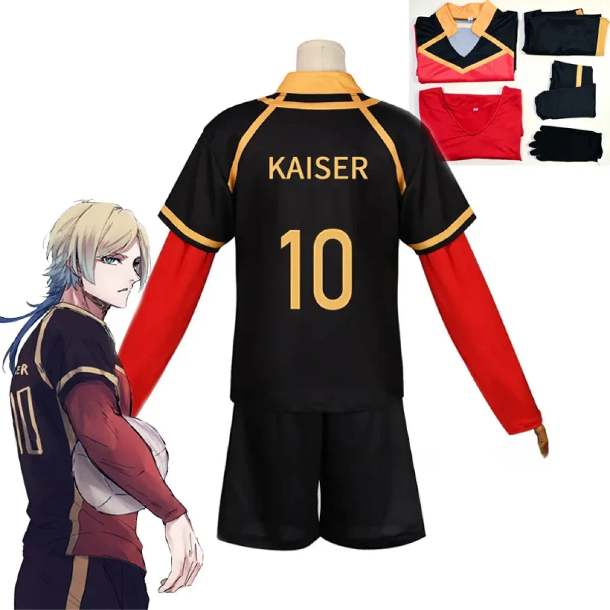 Blue Lock Kaiser Soccer Cosplay Set - Dresses - Cosplay - 7