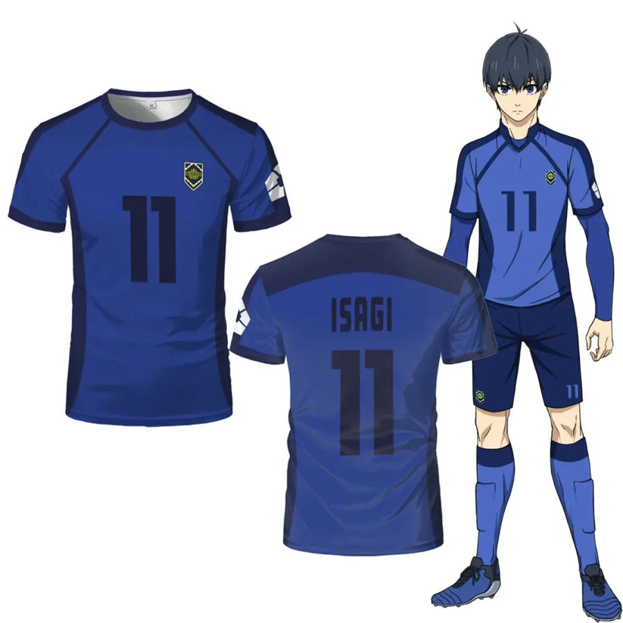 Blue Lock Isagi Yoichi Anime Jersey T-Shirt Cosplay - Anime - Cosplay Outfit - 1