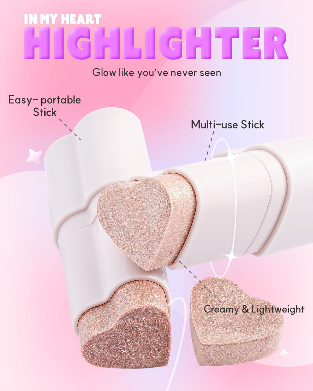 Heart Stick Highlighter – Moonlight Beam