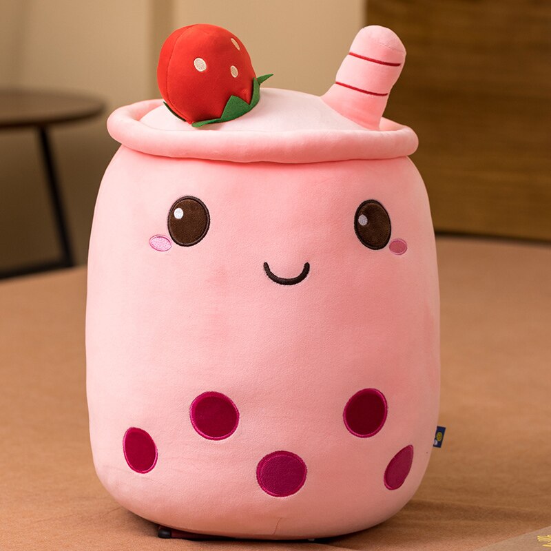 Boba Milk Tea Plushies - about 22-24cm / Cerise - Toys - Stuffed Animals - 48 - 2024