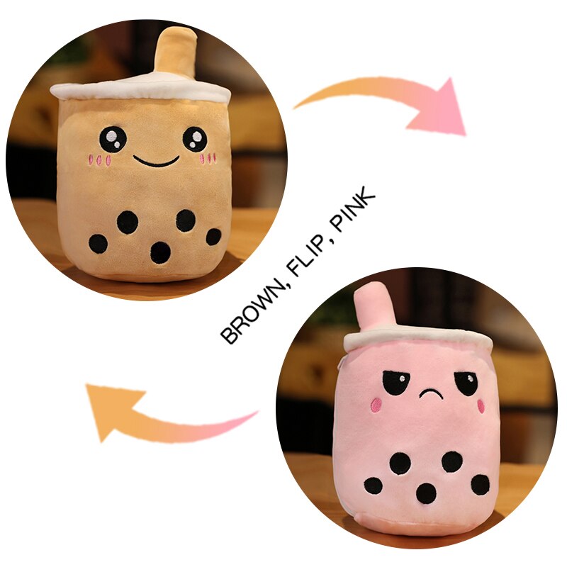 Boba Milk Tea Plushies - about 22-24cm / brown to pink - Toys - Stuffed Animals - 55 - 2024