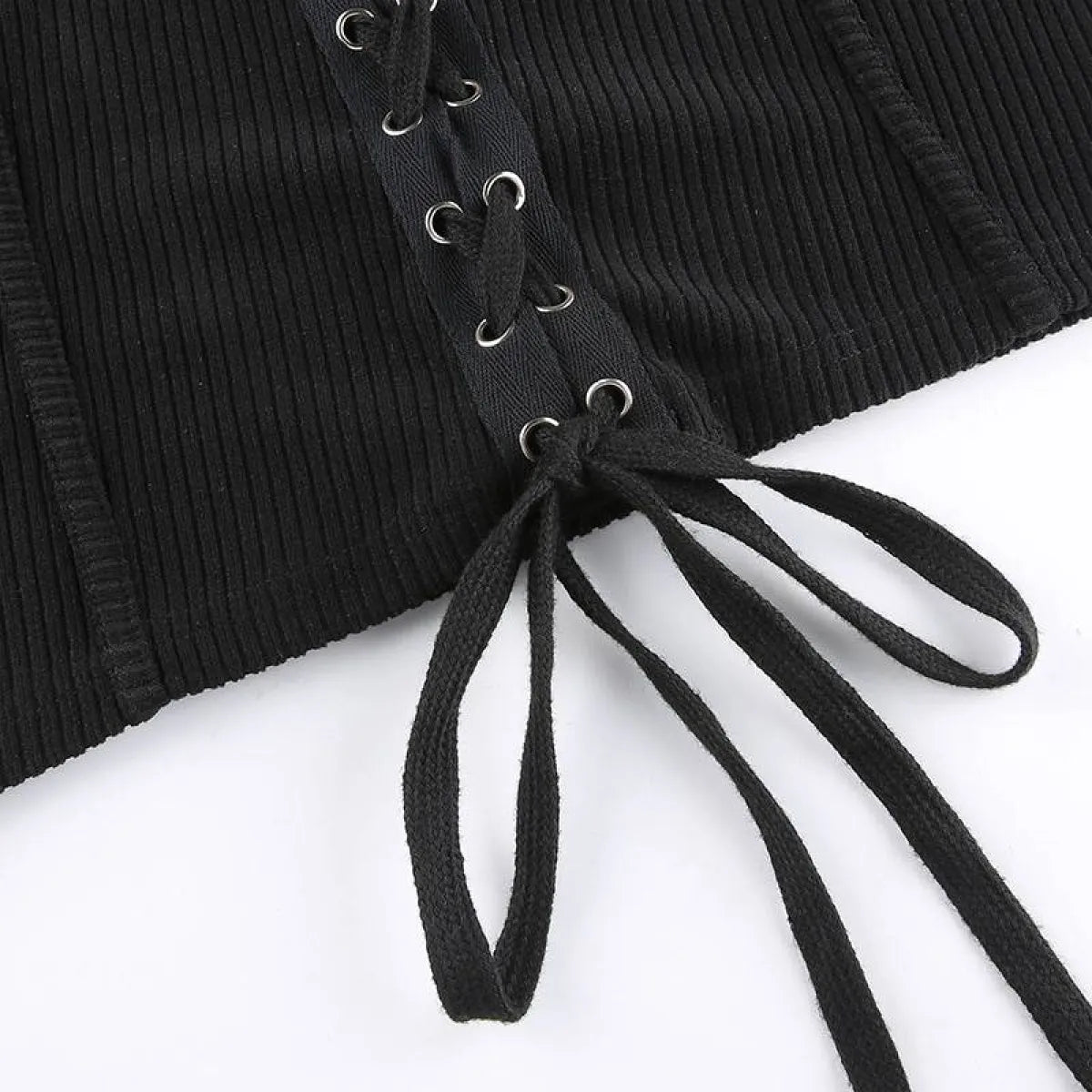 Black Tie Up Dress for Autumn - All Dresses - 11