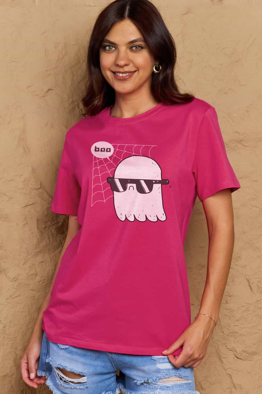 Full Size BOO Graphic Cotton T-Shirt - T-Shirts - Shirts & Tops - 17 - 2024