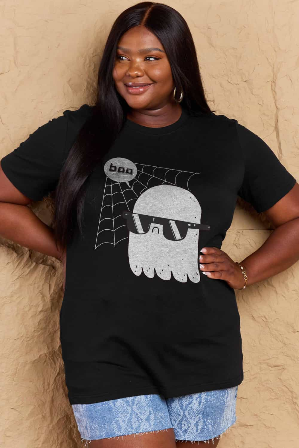 Full Size BOO Graphic Cotton T-Shirt - T-Shirts - Shirts & Tops - 20 - 2024